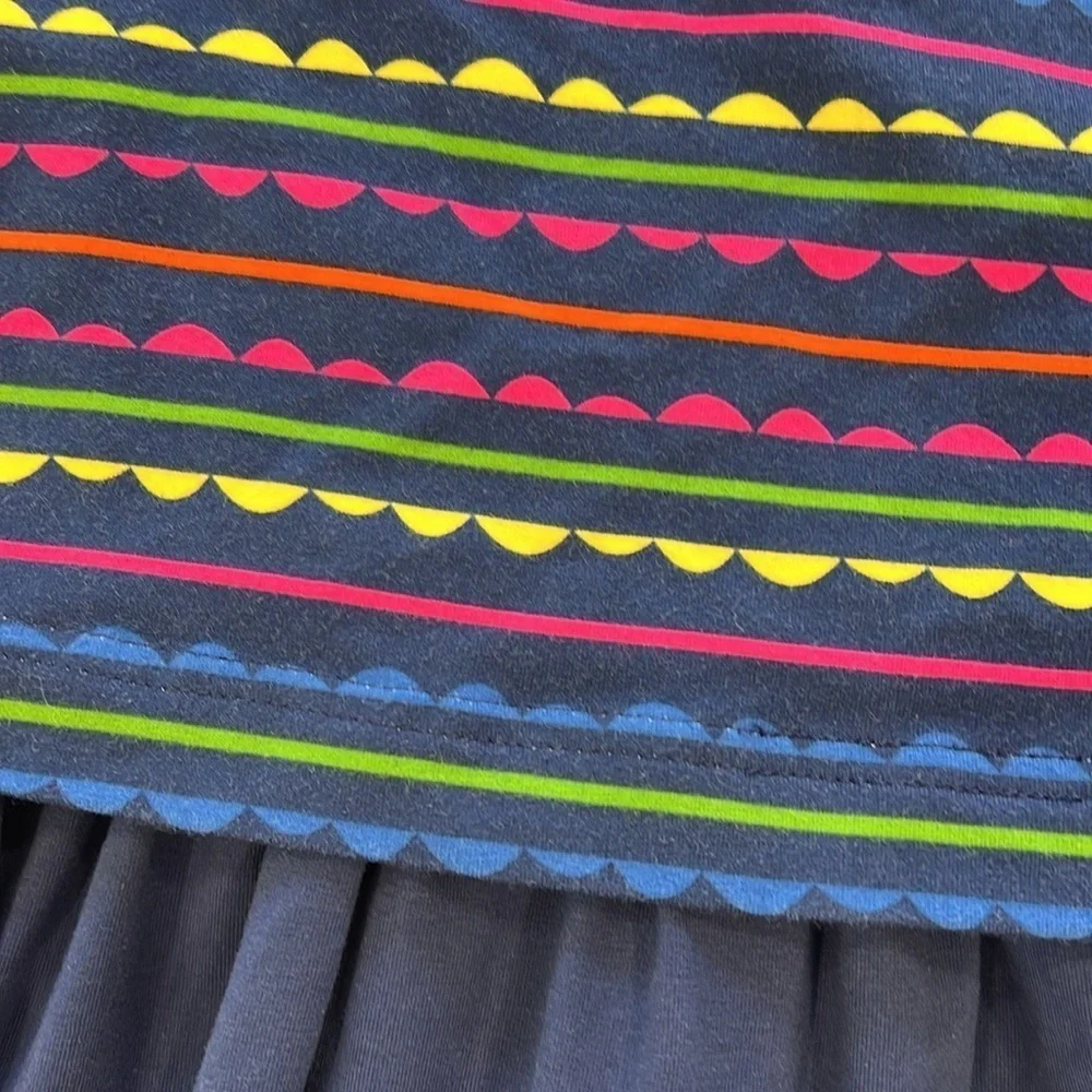 Florence Eiseman navy rainbow stripe drop waist dress nwt 6 years